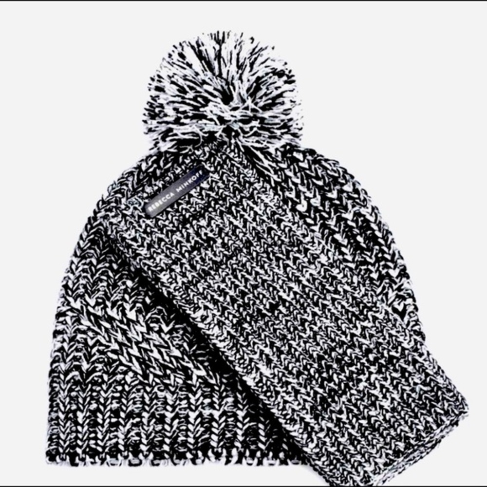 Rebecca Minkoff Marled Beanie & Arm Warmer Set